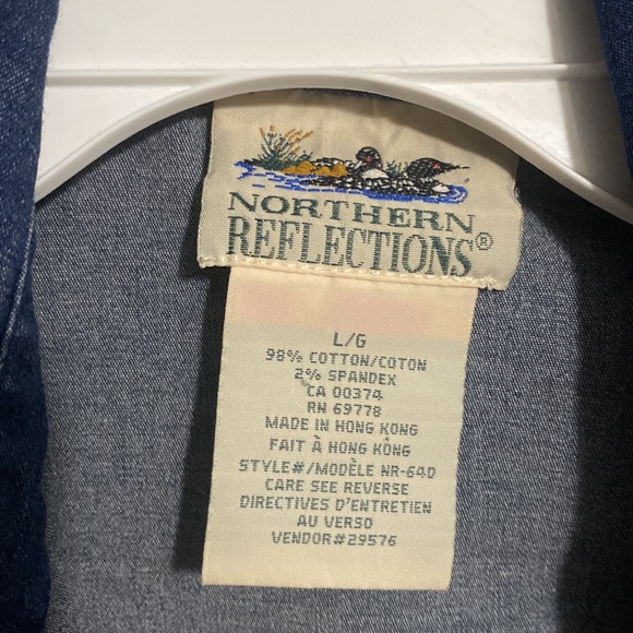 PUNISHER denim buttonup L=25Dx20A+Tahari🍋+Clean up your act 8.820Z facewash - Picture 8 of 15